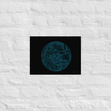 Load image into Gallery viewer, Blue Circular Curves - Frameless Poster
