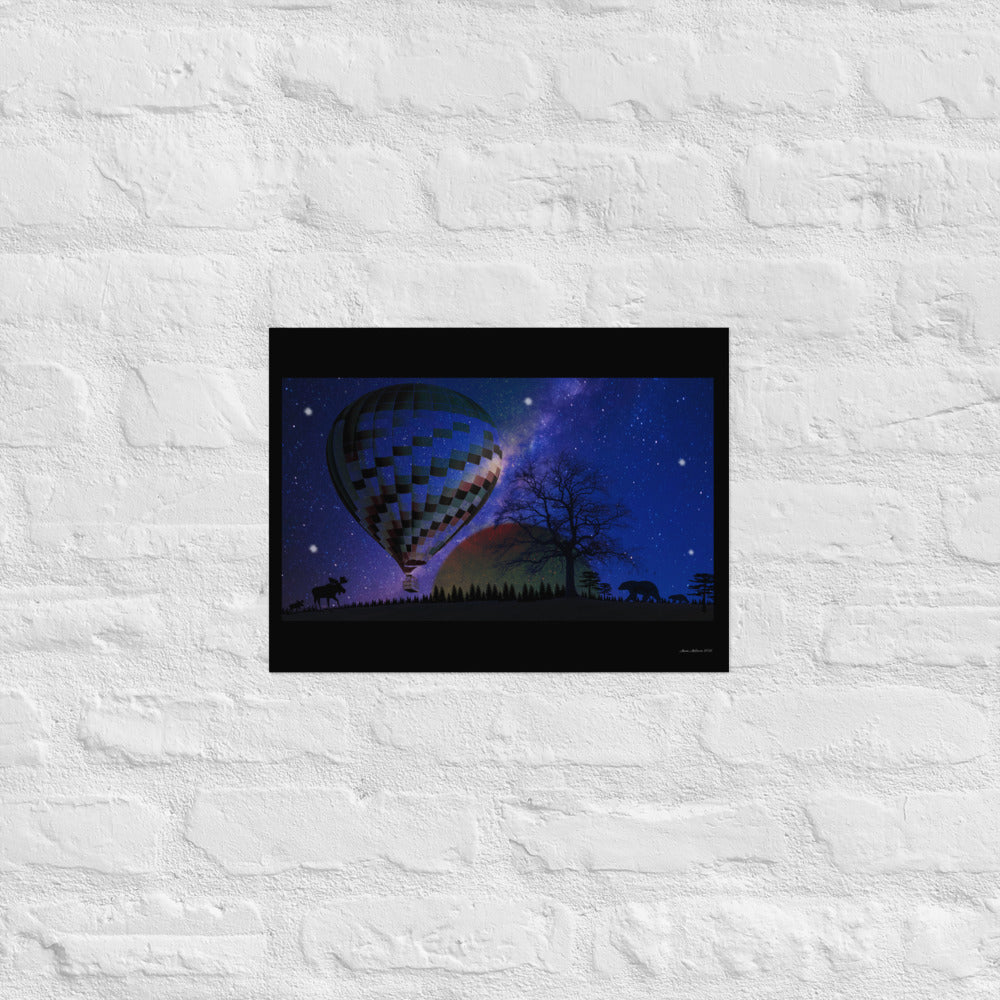 Night Sky - Purple - Frameless Poster