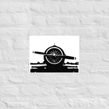 Load image into Gallery viewer, Radial Aircraft - Water Colour Texture (Black) - Frameless Poster
