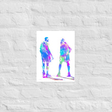 Load image into Gallery viewer, Michael Jordan and Scottie Pippen Water Colour Art (Neon) - Photo paper Frameless Poster
