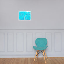 Load image into Gallery viewer, Bright Blue Swirls - Frameless Poster
