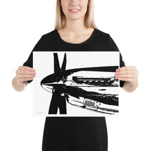 Load image into Gallery viewer, P-51 Mustang (Black Look) - Merlin Engine - Frameless Poster
