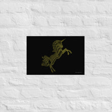 Load image into Gallery viewer, Golden Dots - Unicorn - Frameless Poster
