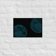 Load image into Gallery viewer, Blue Circular Curves Part 2 - Frameless Poster
