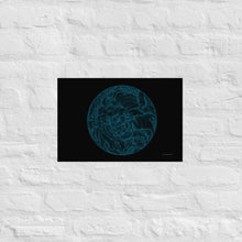 Load image into Gallery viewer, Blue Circular Curves - Frameless Poster
