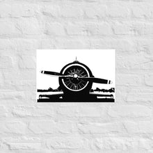 Load image into Gallery viewer, Radial Aircraft - Water Colour Texture (Black) - Frameless Poster
