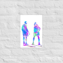 Load image into Gallery viewer, Michael Jordan and Scottie Pippen Water Colour Art (Neon) - Photo paper Frameless Poster
