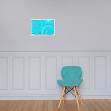 Load image into Gallery viewer, Bright Blue Swirls - Frameless Poster
