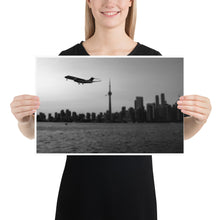 Load image into Gallery viewer, Global 7500 - Toronto Sunset Black And White - Frameless Poster
