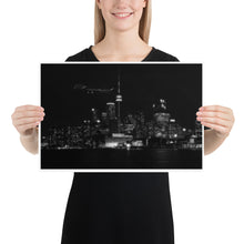 Load image into Gallery viewer, Global 7500 - Toronto Nightlife Black And White - Frameless Poster
