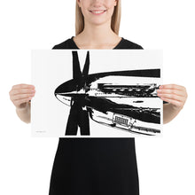 Load image into Gallery viewer, P-51 Mustang (Black Look) - Merlin Engine - Frameless Poster
