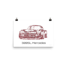 Load image into Gallery viewer, 300SL Mercedes Graffiti Wall Art - Frameless Poster
