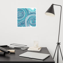 Load image into Gallery viewer, Blue Swirls - Frameless Poster
