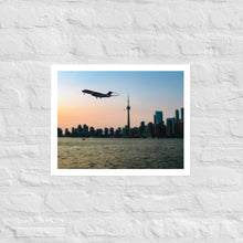 Load image into Gallery viewer, Global 7500 - Toronto Sunset - Frameless Poster
