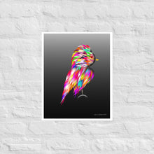 Load image into Gallery viewer, Colourful Feathers - Frameless Poster (Black Gradient Background)
