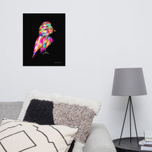 Load image into Gallery viewer, Colourful Feathers - Frameless Poster (Black Background)
