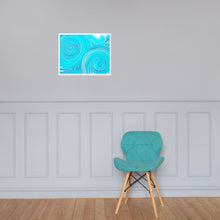 Load image into Gallery viewer, Bright Blue Swirls - Frameless Poster
