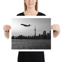 Load image into Gallery viewer, Global 7500 - Toronto Sunset Black And White - Frameless Poster
