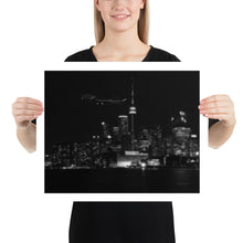 Load image into Gallery viewer, Global 7500 - Toronto Nightlife Black And White - Frameless Poster
