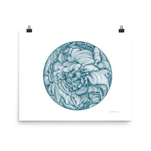 Load image into Gallery viewer, Blue Circular Curves - Frameless Poster
