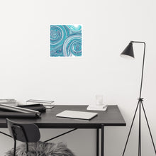 Load image into Gallery viewer, Blue Swirls - Frameless Poster
