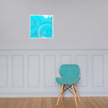 Load image into Gallery viewer, Bright Blue Swirls - Frameless Poster
