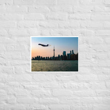 Load image into Gallery viewer, Global 7500 - Toronto Sunset - Frameless Poster
