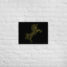 Load image into Gallery viewer, Golden Dots - Unicorn - Frameless Poster
