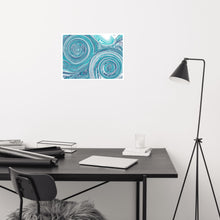 Load image into Gallery viewer, Blue Swirls - Frameless Poster
