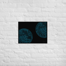 Load image into Gallery viewer, Blue Circular Curves Part 2 - Frameless Poster
