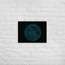 Load image into Gallery viewer, Blue Circular Curves - Frameless Poster
