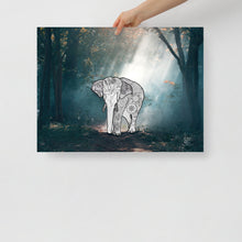 Load image into Gallery viewer, Elephant In the Forest (Mandala) - Frameless Poster
