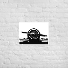 Load image into Gallery viewer, Radial Aircraft - Water Colour Texture (Black) - Frameless Poster
