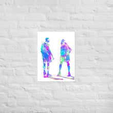 Load image into Gallery viewer, Michael Jordan and Scottie Pippen Water Colour Art (Neon) - Photo paper Frameless Poster
