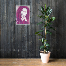 Load image into Gallery viewer, Bob Marley (Water Colour Texture - Pinkish Purple) - Photo paper Frameless Poster
