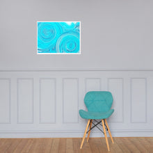 Load image into Gallery viewer, Bright Blue Swirls - Frameless Poster
