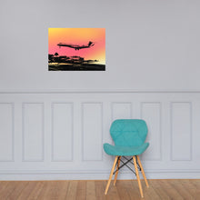 Load image into Gallery viewer, Global 7500 - Coming In for a Landing in Saint Martin - Photo Paper Frameless Poster
