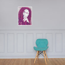 Load image into Gallery viewer, Bob Marley (Water Colour Texture - Pinkish Purple) - Photo paper Frameless Poster
