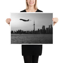 Load image into Gallery viewer, Global 7500 - Toronto Sunset Black And White - Frameless Poster
