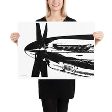 Load image into Gallery viewer, P-51 Mustang (Black Look) - Merlin Engine - Frameless Poster
