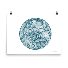 Load image into Gallery viewer, Blue Circular Curves - Frameless Poster
