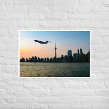 Load image into Gallery viewer, Global 7500 - Toronto Sunset - Frameless Poster
