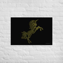 Load image into Gallery viewer, Golden Dots - Unicorn - Frameless Poster
