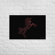 Load image into Gallery viewer, Pink - Unicorn - Frameless Poster
