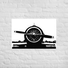 Load image into Gallery viewer, Radial Aircraft - Water Colour Texture (Black) - Frameless Poster
