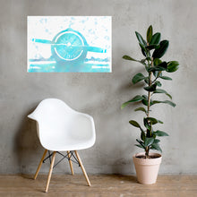 Load image into Gallery viewer, Radial Aircraft - Water Colour Texture - Frameless Poster
