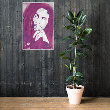 Load image into Gallery viewer, Bob Marley (Water Colour Texture - Pinkish Purple) - Photo paper Frameless Poster
