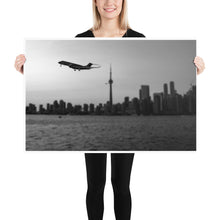 Load image into Gallery viewer, Global 7500 - Toronto Sunset Black And White - Frameless Poster
