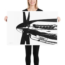 Load image into Gallery viewer, P-51 Mustang (Black Look) - Merlin Engine - Frameless Poster
