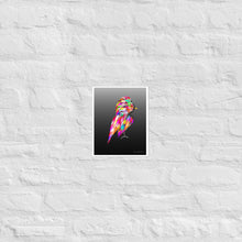 Load image into Gallery viewer, Colourful Feathers - Frameless Poster (Black Gradient Background)
